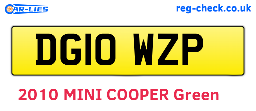 DG10WZP are the vehicle registration plates.