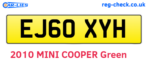 EJ60XYH are the vehicle registration plates.