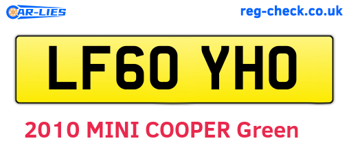 LF60YHO are the vehicle registration plates.