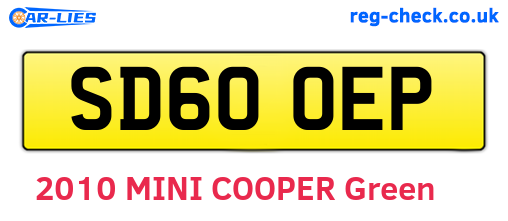 SD60OEP are the vehicle registration plates.