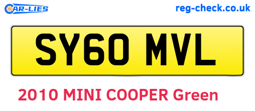 SY60MVL are the vehicle registration plates.