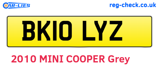 BK10LYZ are the vehicle registration plates.