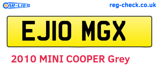 EJ10MGX are the vehicle registration plates.