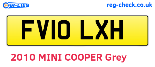 FV10LXH are the vehicle registration plates.