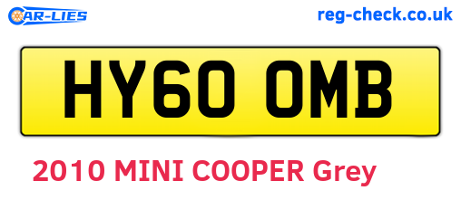 HY60OMB are the vehicle registration plates.