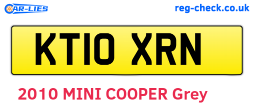 KT10XRN are the vehicle registration plates.