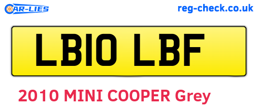 LB10LBF are the vehicle registration plates.