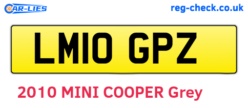 LM10GPZ are the vehicle registration plates.