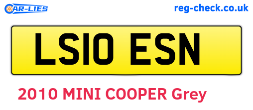 LS10ESN are the vehicle registration plates.