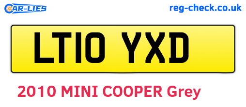 LT10YXD are the vehicle registration plates.