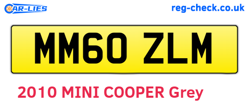 MM60ZLM are the vehicle registration plates.