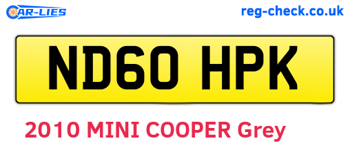 ND60HPK are the vehicle registration plates.