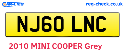 NJ60LNC are the vehicle registration plates.