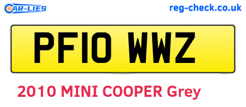 PF10WWZ are the vehicle registration plates.