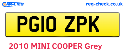 PG10ZPK are the vehicle registration plates.