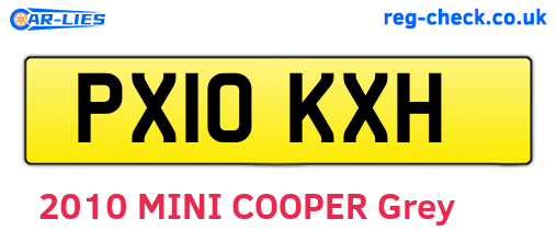PX10KXH are the vehicle registration plates.