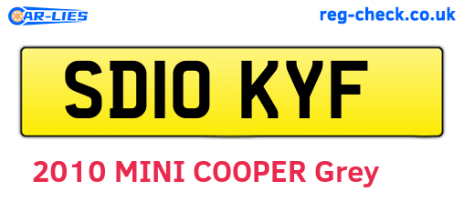SD10KYF are the vehicle registration plates.