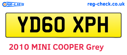 YD60XPH are the vehicle registration plates.