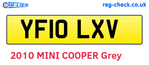 YF10LXV are the vehicle registration plates.