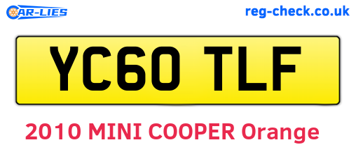 YC60TLF are the vehicle registration plates.