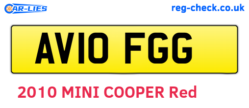 AV10FGG are the vehicle registration plates.