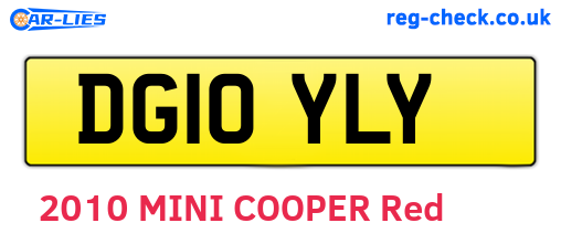DG10YLY are the vehicle registration plates.
