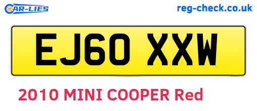 EJ60XXW are the vehicle registration plates.