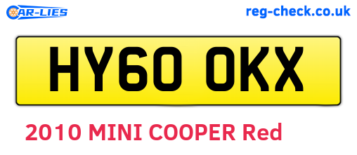 HY60OKX are the vehicle registration plates.