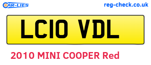 LC10VDL are the vehicle registration plates.