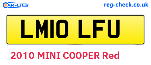 LM10LFU are the vehicle registration plates.