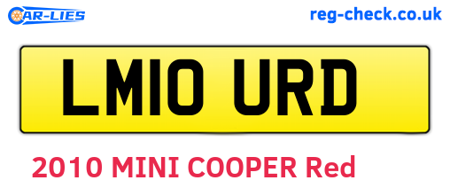 LM10URD are the vehicle registration plates.