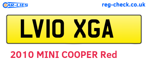 LV10XGA are the vehicle registration plates.