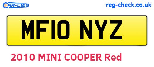 MF10NYZ are the vehicle registration plates.