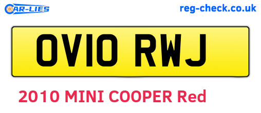 OV10RWJ are the vehicle registration plates.