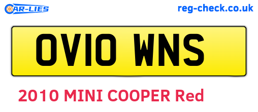 OV10WNS are the vehicle registration plates.