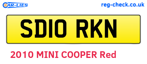 SD10RKN are the vehicle registration plates.