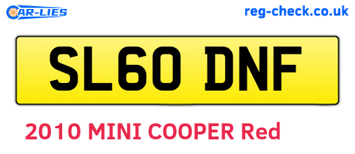 SL60DNF are the vehicle registration plates.