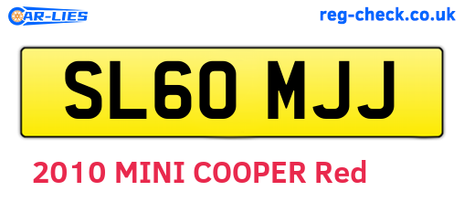 SL60MJJ are the vehicle registration plates.