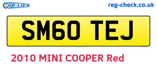 SM60TEJ are the vehicle registration plates.