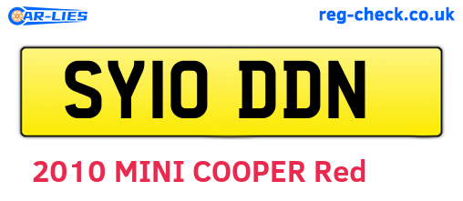 SY10DDN are the vehicle registration plates.