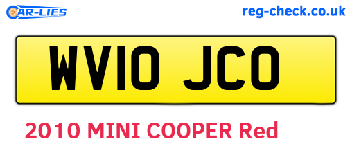 WV10JCO are the vehicle registration plates.