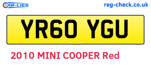 YR60YGU are the vehicle registration plates.