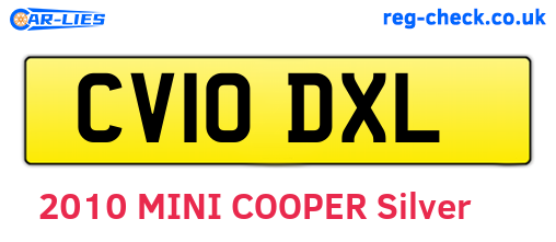 CV10DXL are the vehicle registration plates.