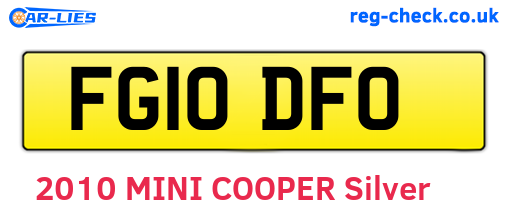 FG10DFO are the vehicle registration plates.