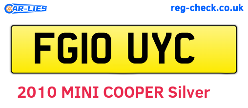 FG10UYC are the vehicle registration plates.