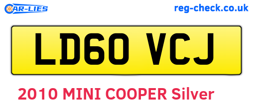 LD60VCJ are the vehicle registration plates.