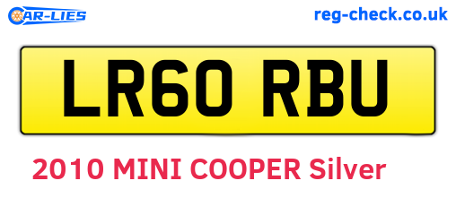 LR60RBU are the vehicle registration plates.
