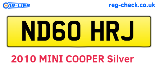 ND60HRJ are the vehicle registration plates.