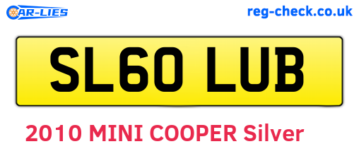 SL60LUB are the vehicle registration plates.