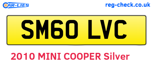 SM60LVC are the vehicle registration plates.
